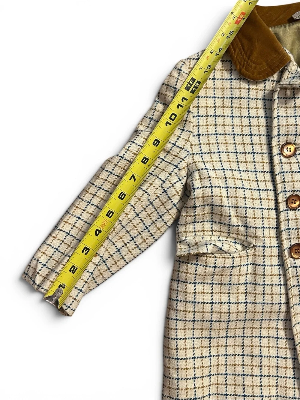 Vintage 50s/60s toddler plaid pea coat